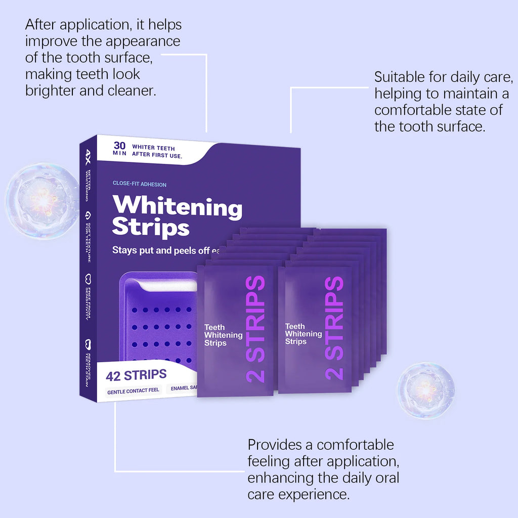Clariva Whitening Strips — 42 Strips for a Brighter Smile