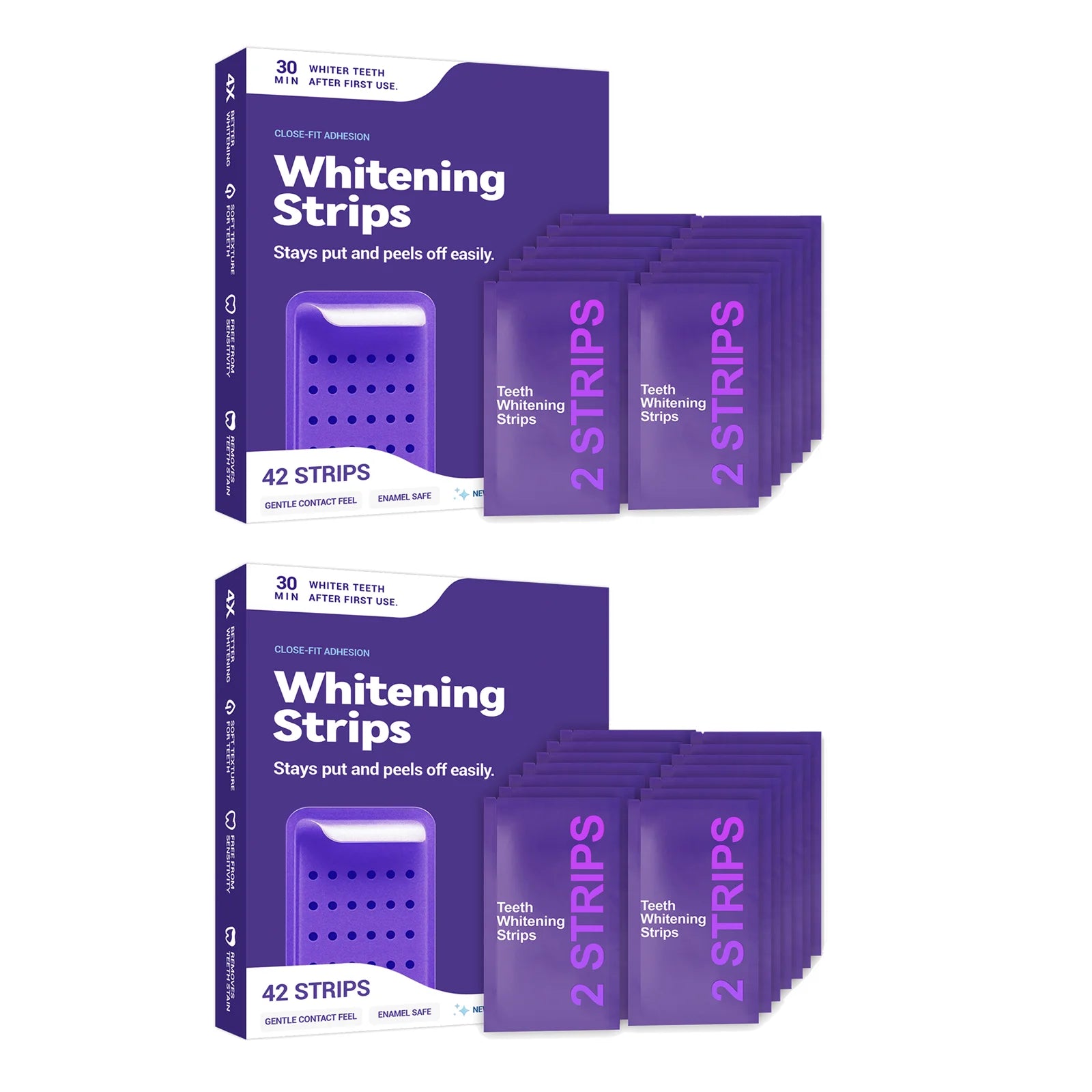 Clariva Whitening Strips — 42 Strips for a Brighter Smile