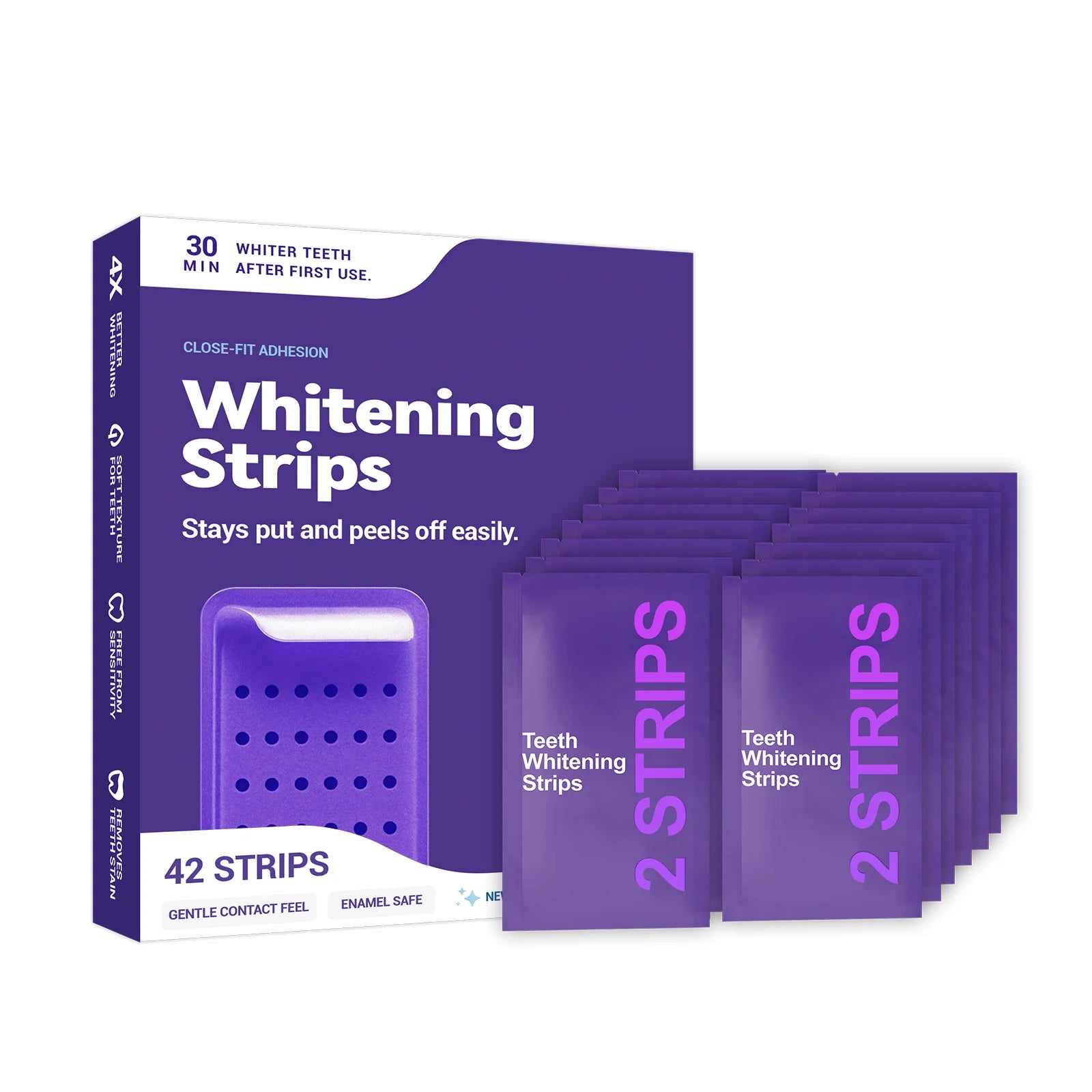 Clariva Whitening Strips — 42 Strips for a Brighter Smile