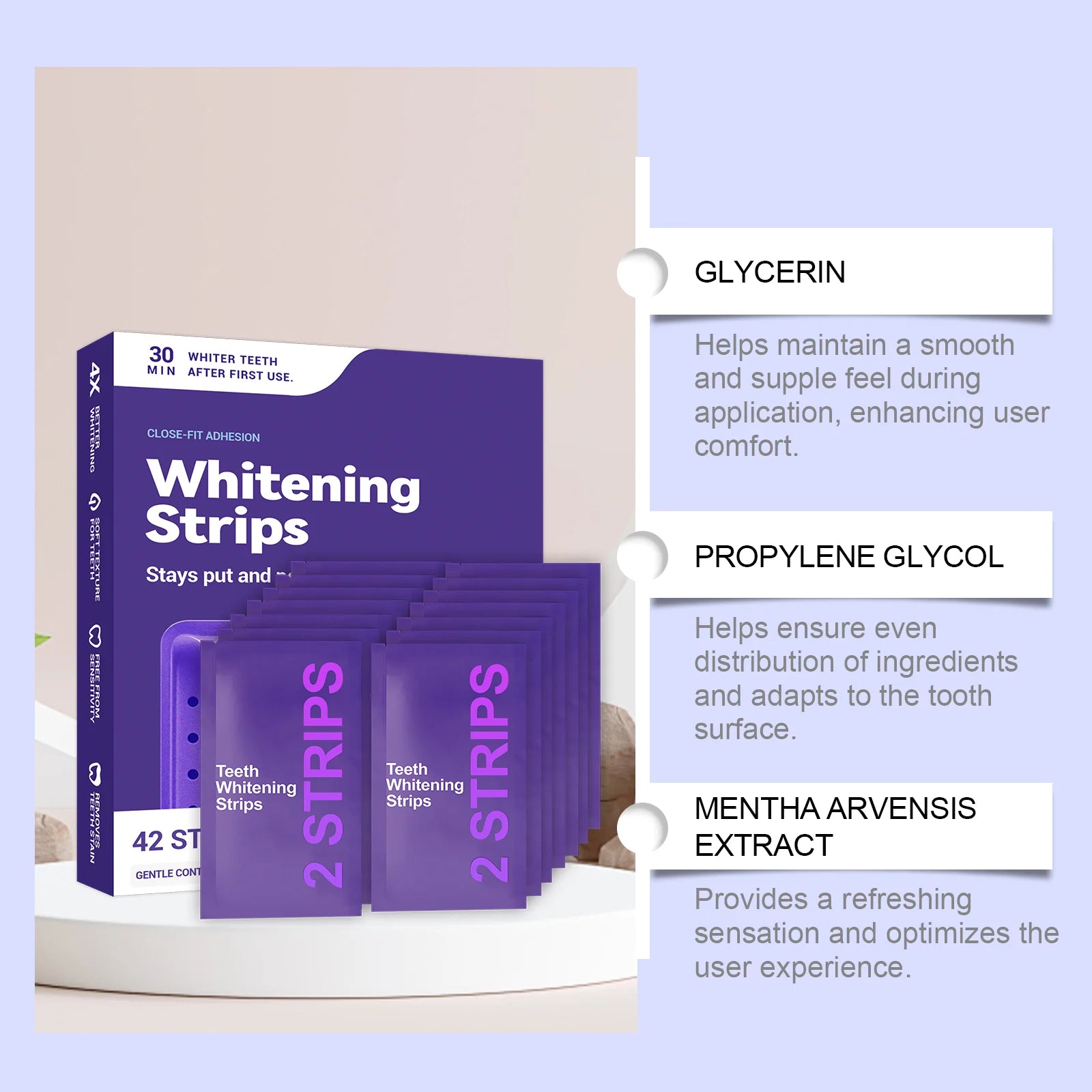 Clariva Whitening Strips — 42 Strips for a Brighter Smile
